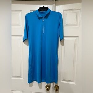 San Soleil‎ Blue Short Sleeves SPF 50 Golf Mini Polo Dress Medium Sport Outdoor